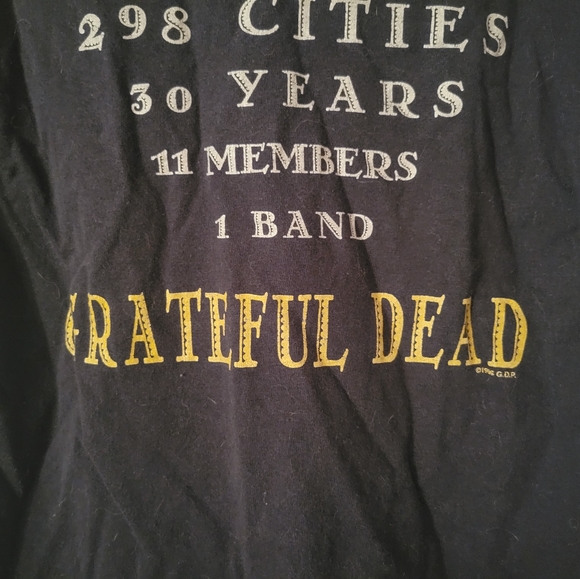 1996 Grateful Dead Stats T Shirt - Picture 3 of 4